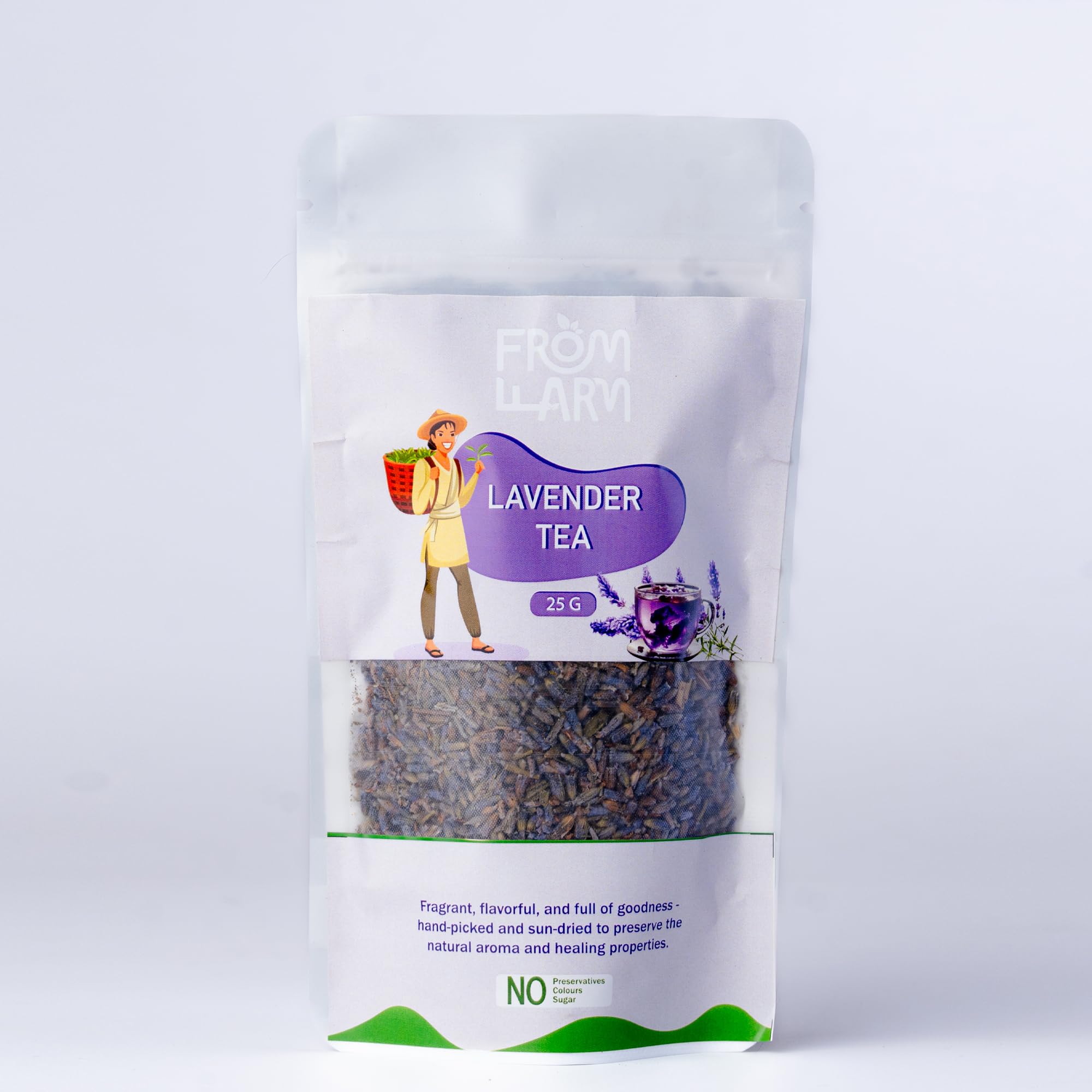 FROM FARM Pure Lavender Blossom Tea | Natural Herbal Infusion for